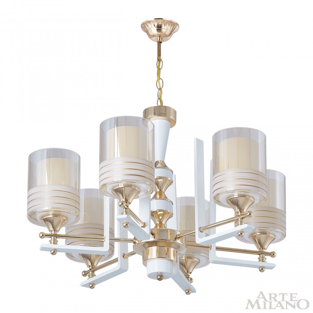306087/6 Wh/Gd Подвесная люстра Arte Milano Florentia-6087 306087/6 Wh/Gd