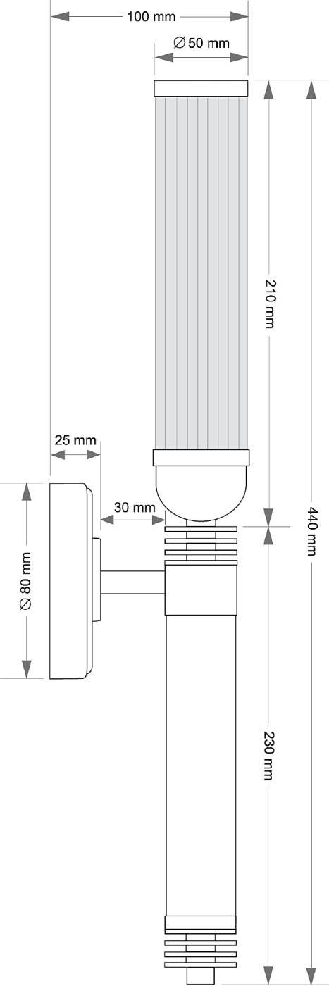Настенное бра Kutek Izano IZA-K-1(P/1)T
