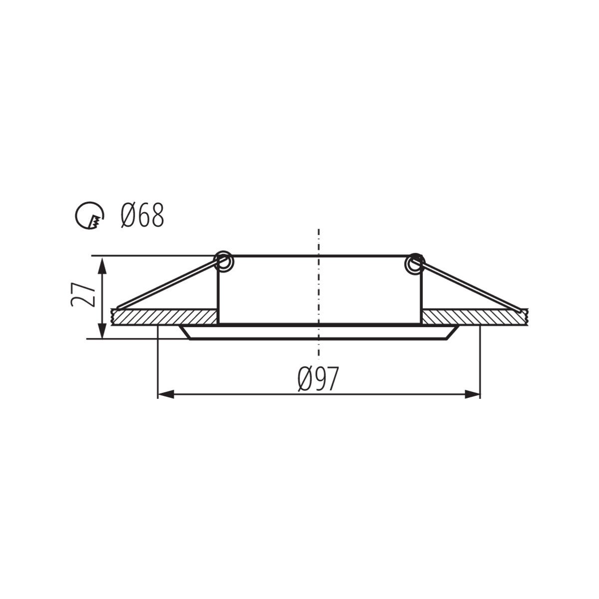 35776 Декоративное кольцо встраиваемого точечного светильника Kanlux Liglo 35776