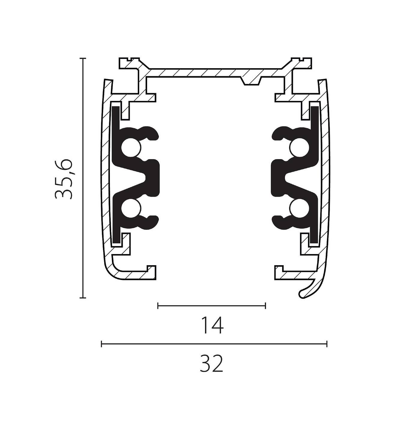 Шинопровод Lightstar Quattro 504025-R