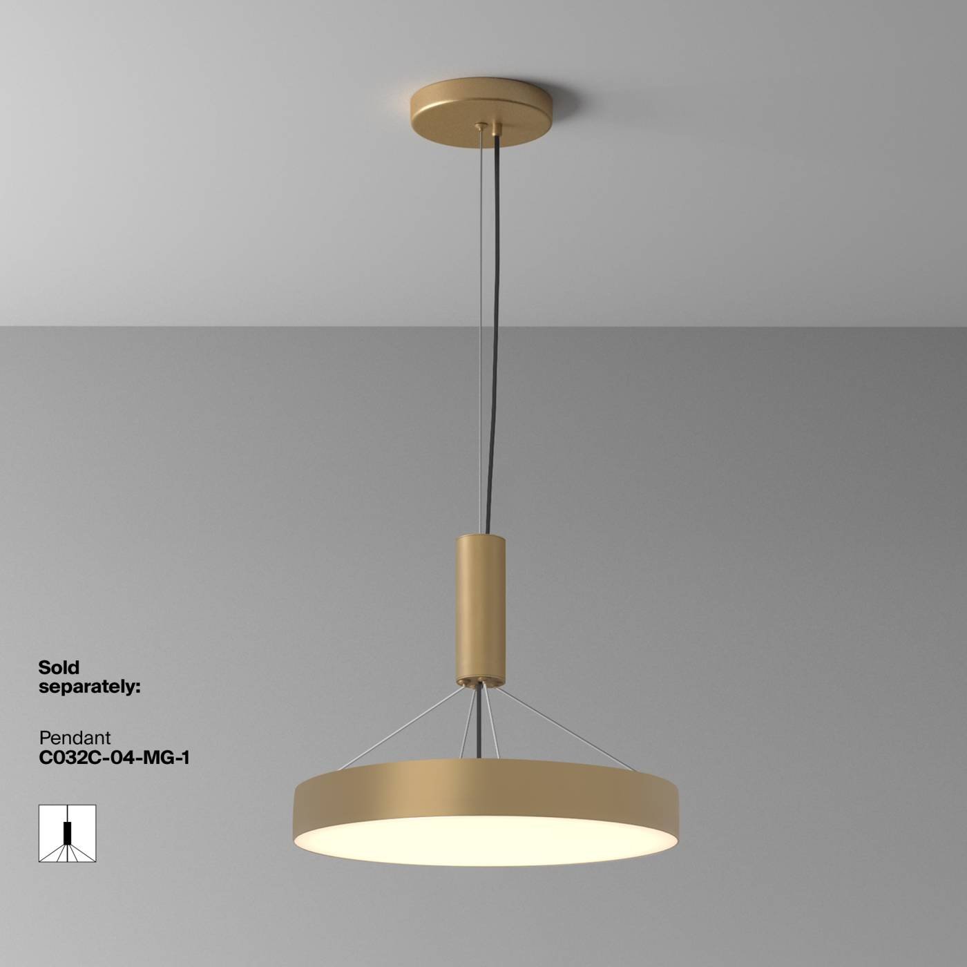 C032CL-45W3K-RD-MG Светильник потолочный Maytoni Zon C032CL-45W3K-RD-MG