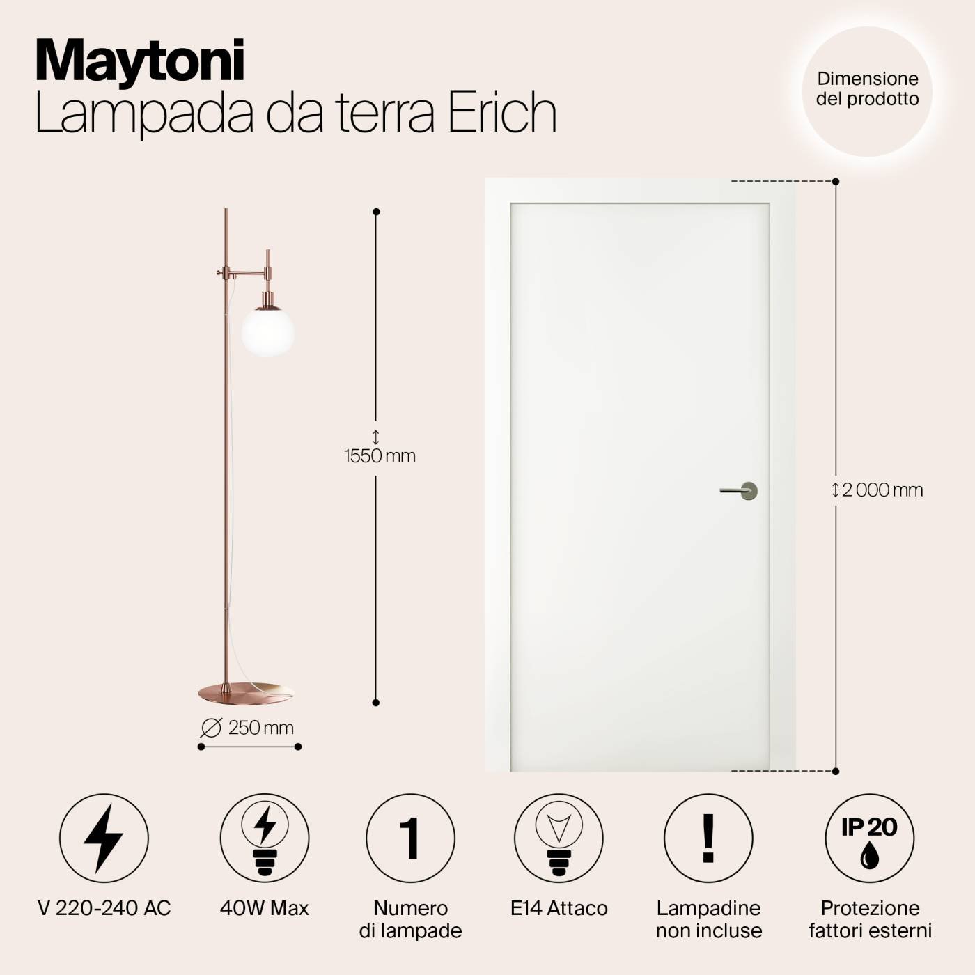 MOD221-FL-01-G Торшер Maytoni Erich MOD221-FL-01-G