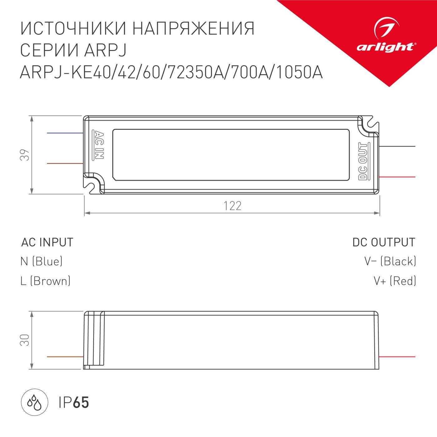 Драйвер для LED ленты Arlight 021901