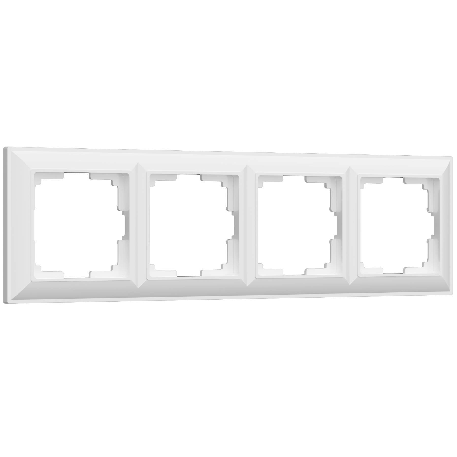 W0042201/ Рамка на 4 поста Fiore (белый) Рамка Werkel W0042201/ Рамка на 4 поста Fiore (белый)