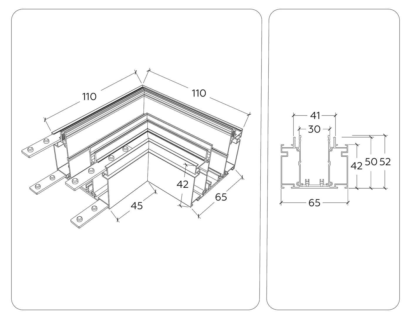 Коннектор для шинопровода Ambrella Magnetic 220V GL1045