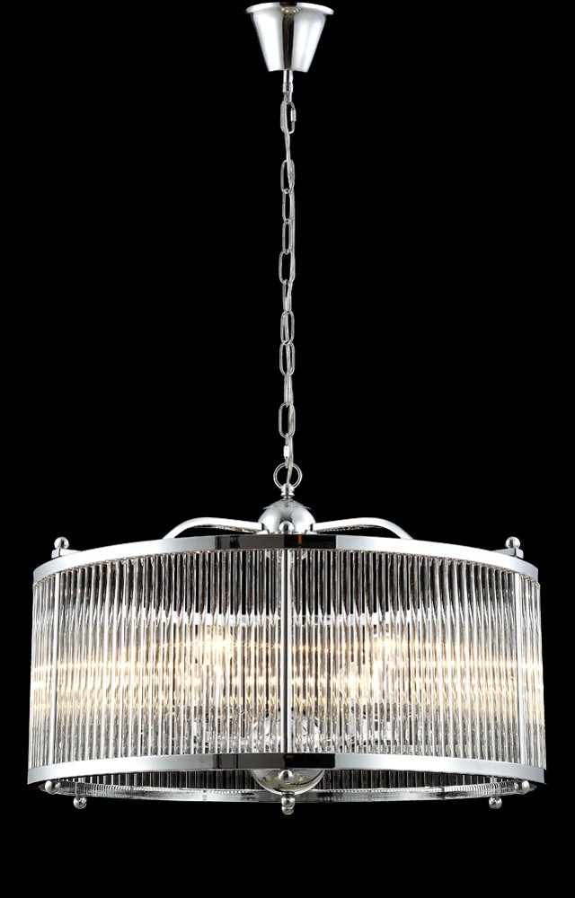 Подвесная люстра Crystal Lux Tadeo TADEO SP6 D600 CHROME/TRANSPARENTE
