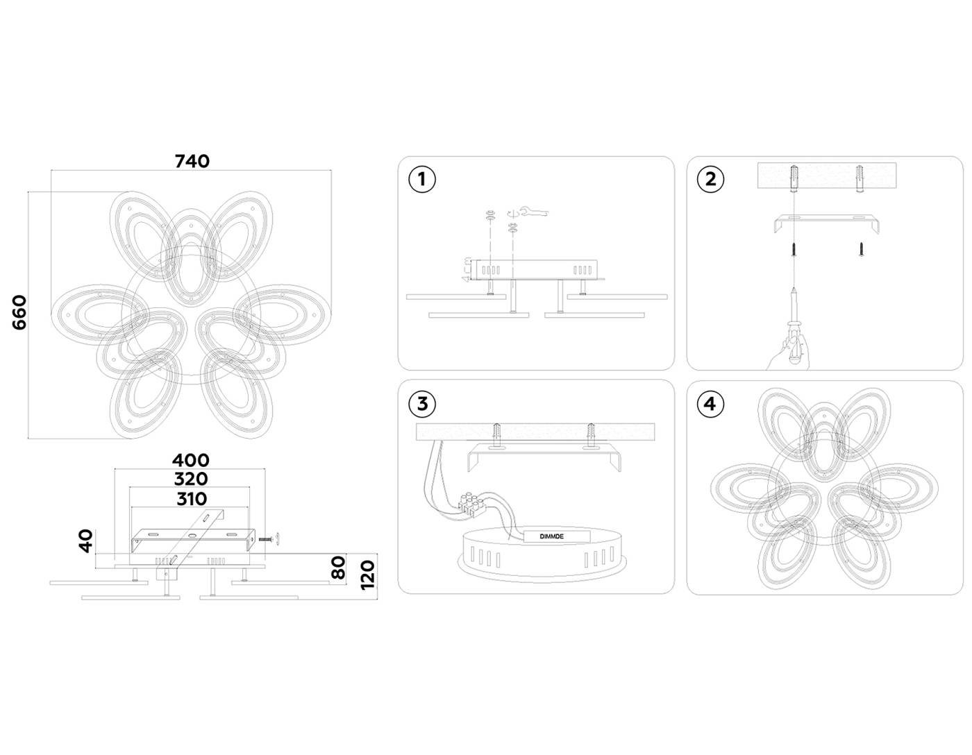 Потолочная люстра Ambrella Original FA8933