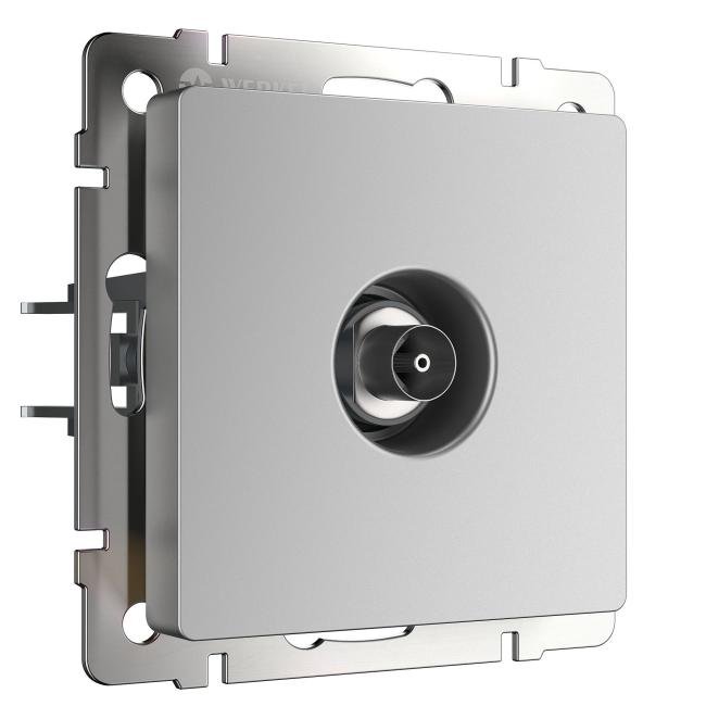Розетка Werkel Встраиваемые механизмы серебряные W1184006/ ТВ-розетка проходная (серебряный)
