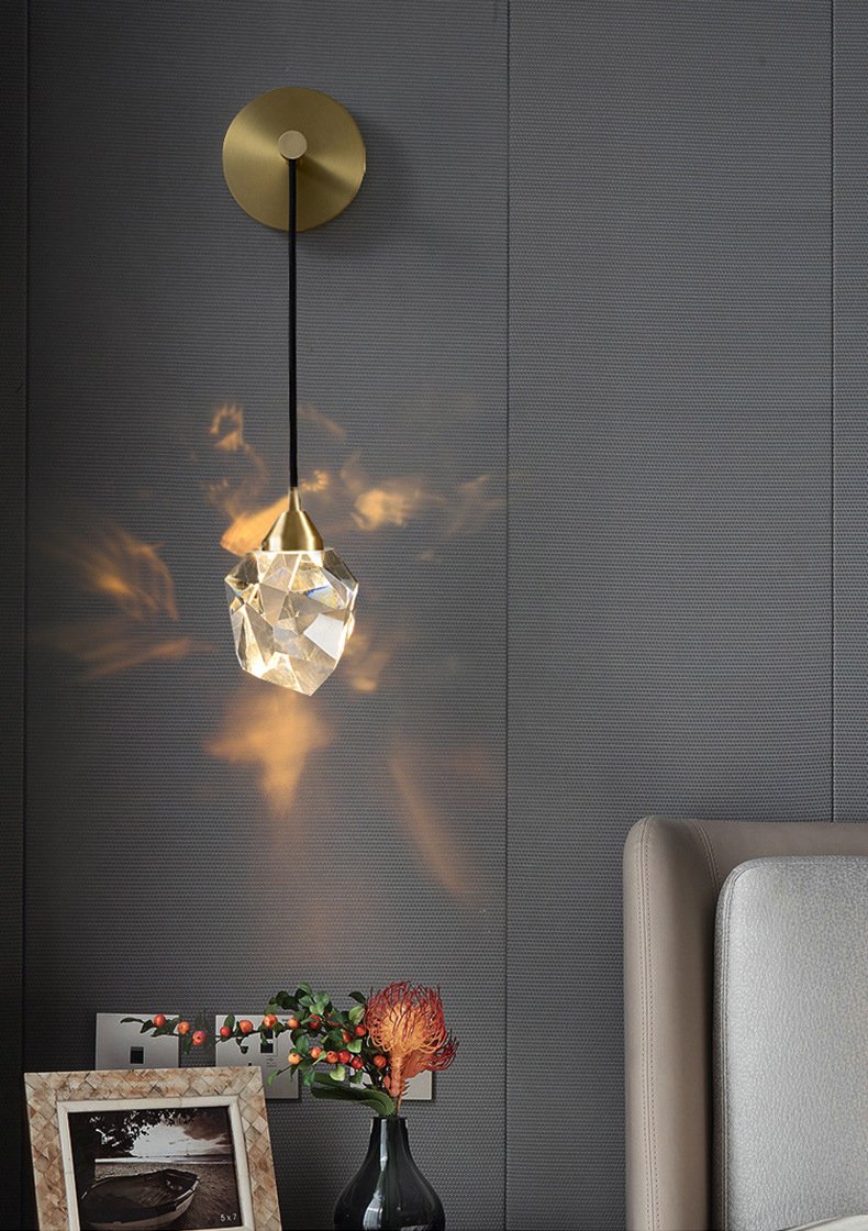 9701W brass Настенное бра Delight Collection Crystal rock II 9701W brass