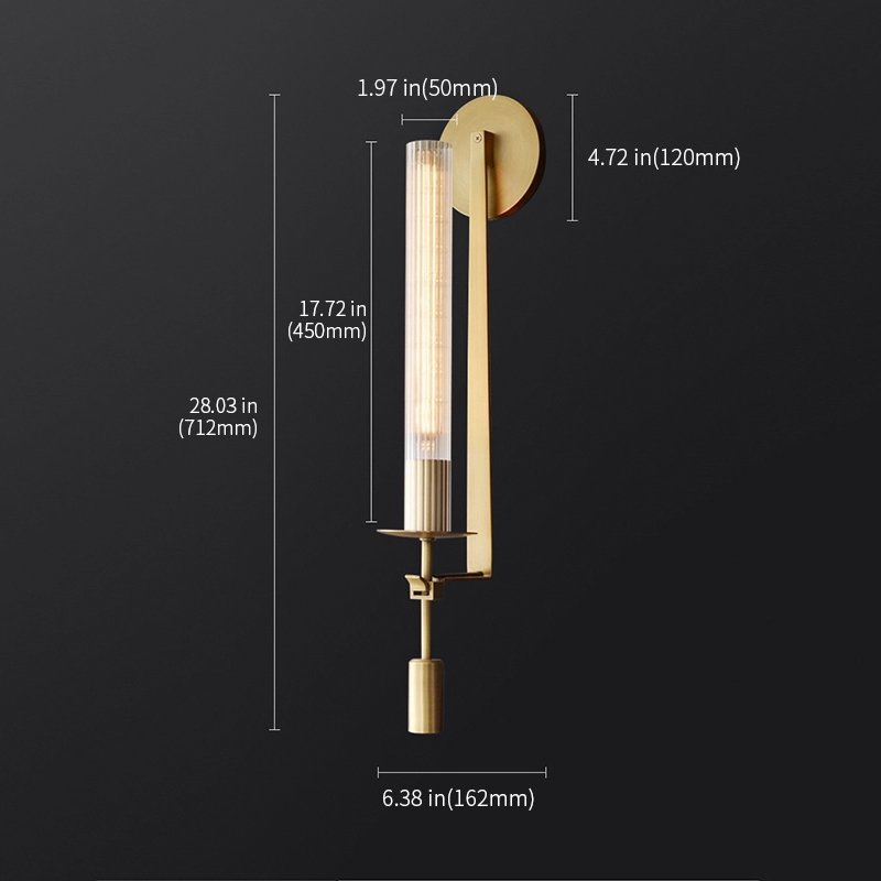 MT8615-1W antique brass Настенное бра Delight Collection Wall lamp MT8615-1W antique brass