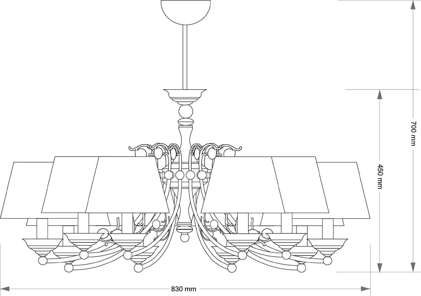 Потолочная люстра Kutek Casamia (абажур) CAS-ZW-10(P/A)