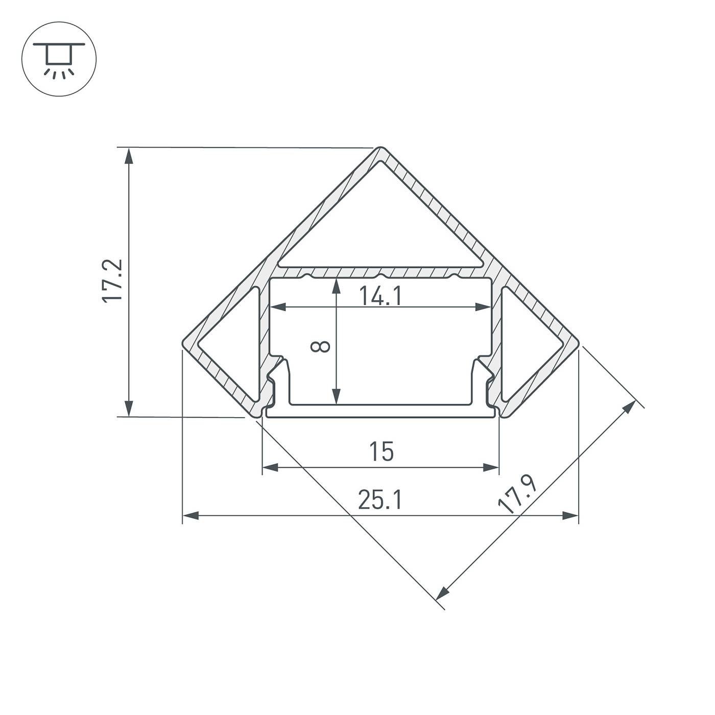 Профиль Arlight Sl-Kant 049430