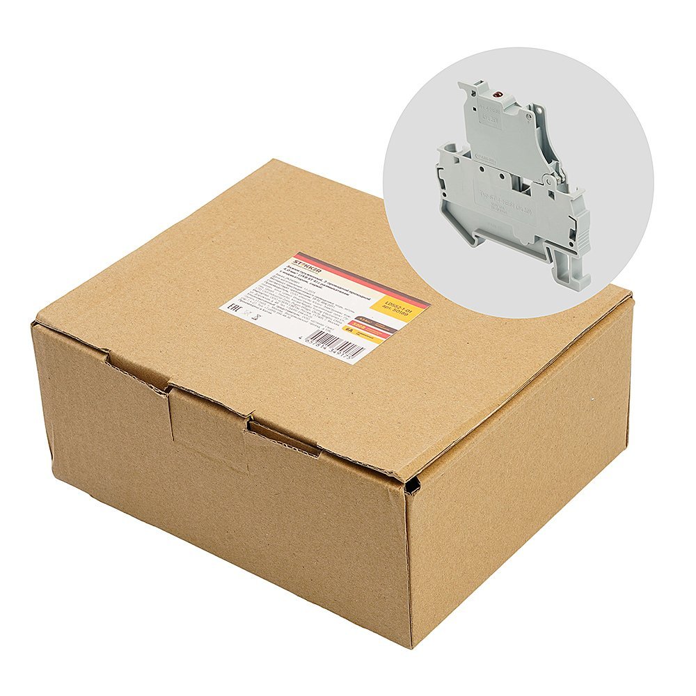 50189 Зажим пружин.2-проводн.проходн. 4,0 мм Stekker LD552-1-01 50189