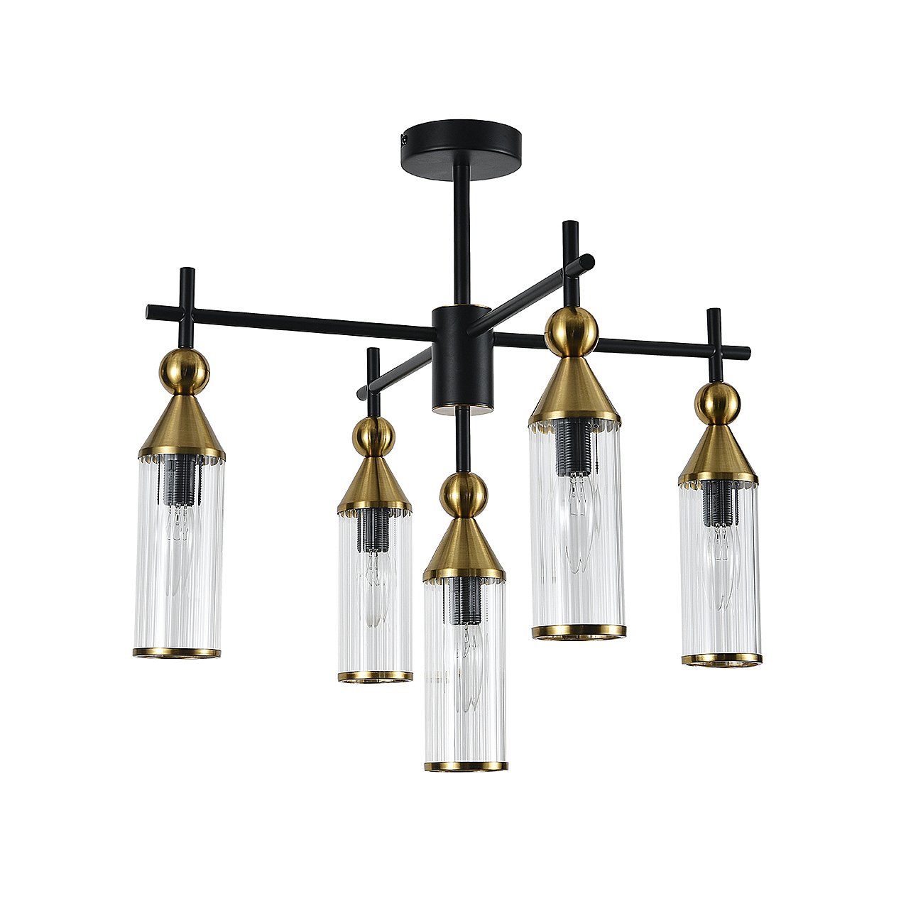 Потолочная люстра Indigo Torazzo V000527 13037/5R Black