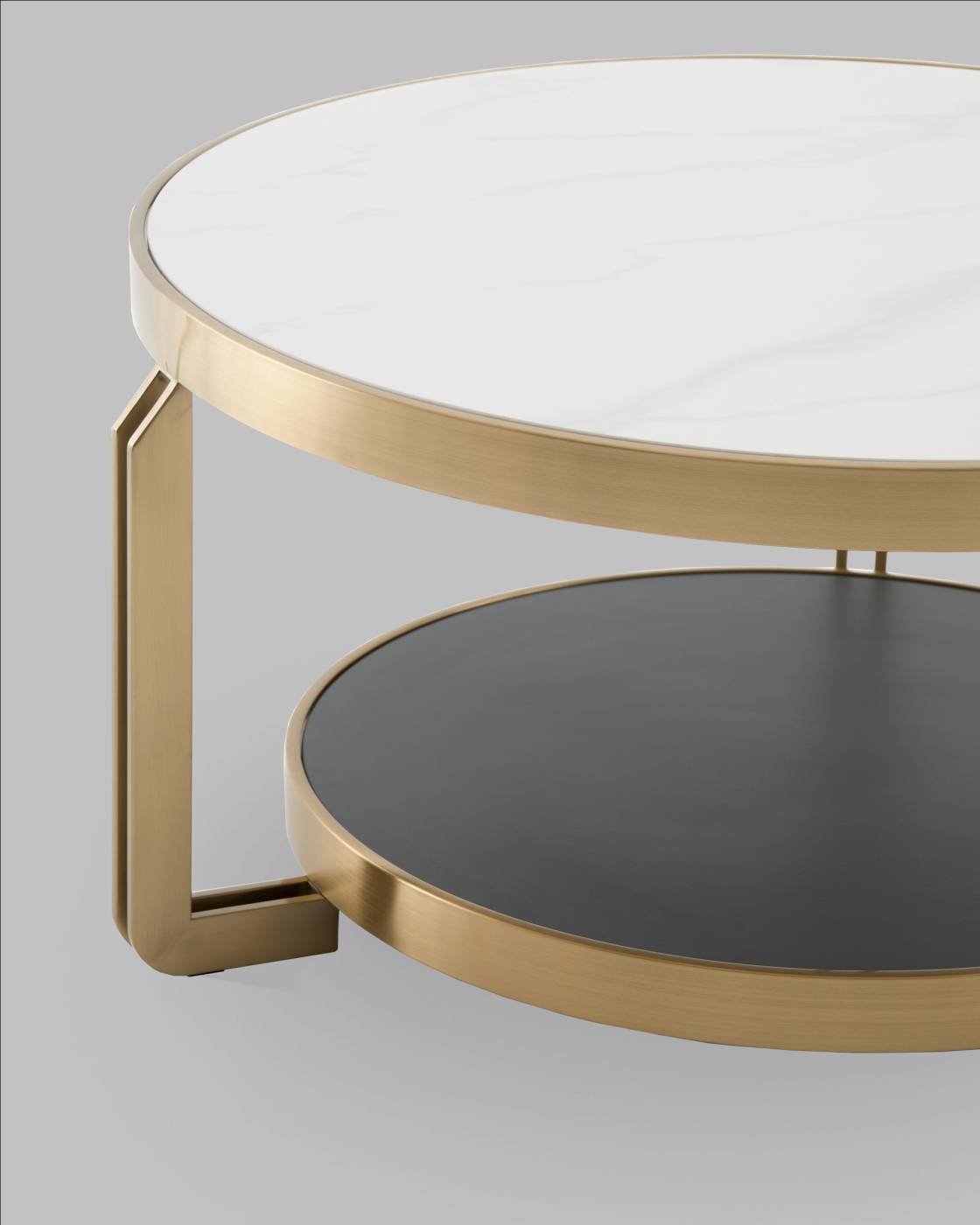 Журнальный стол Stool Group Калисто ECT-316-BRCG white/black