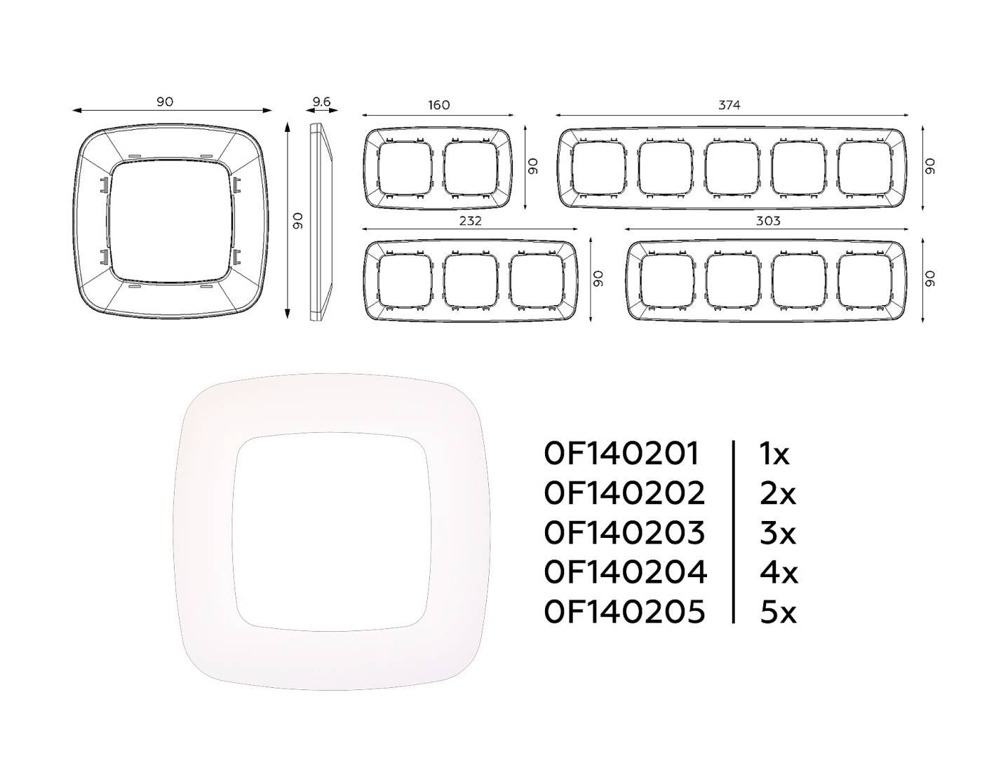 Рамка Ambrella Volt Ecta OF140204