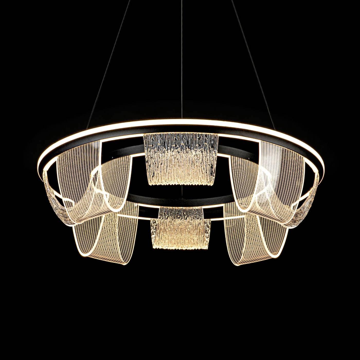 L7706-630 BK Подвесная люстра L LED4U L7706-630 BK