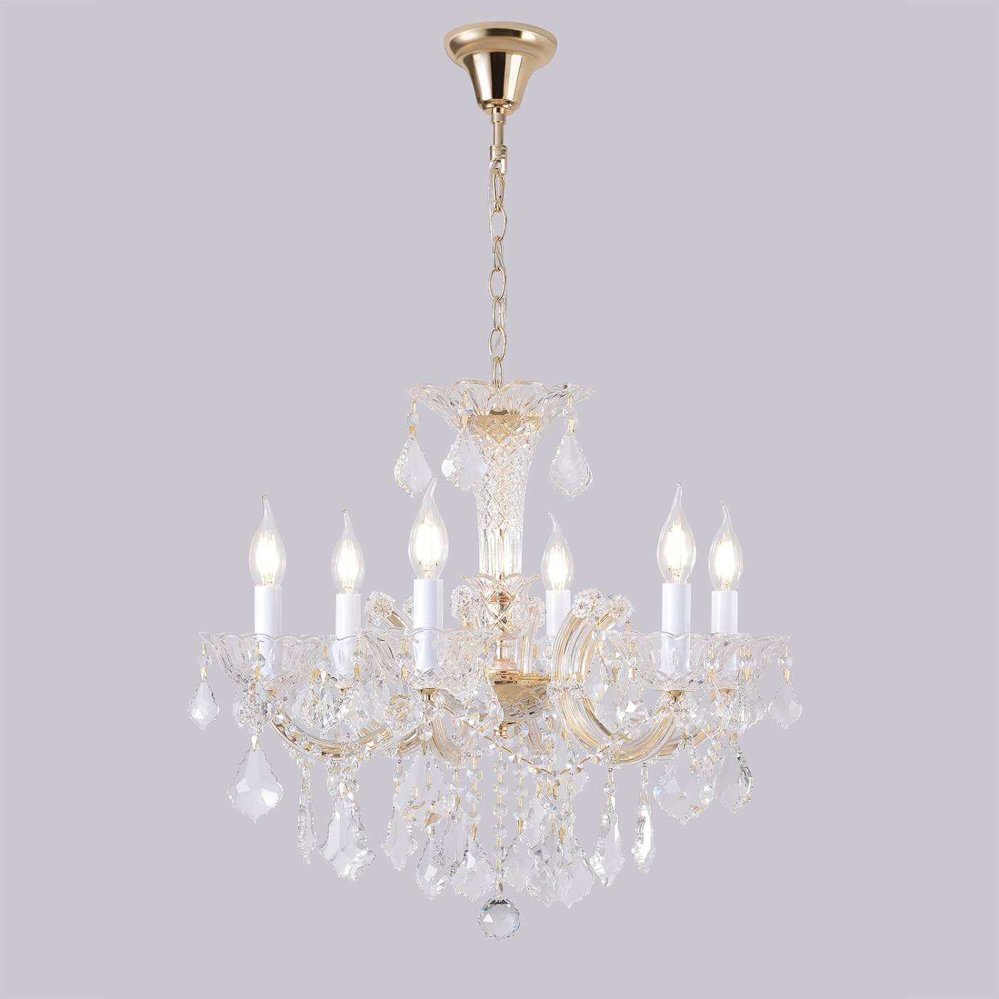 CRISTELLE SP6 GOLD Подвесная люстра CRISTELLE Crystal Lux CRISTELLE SP6 GOLD