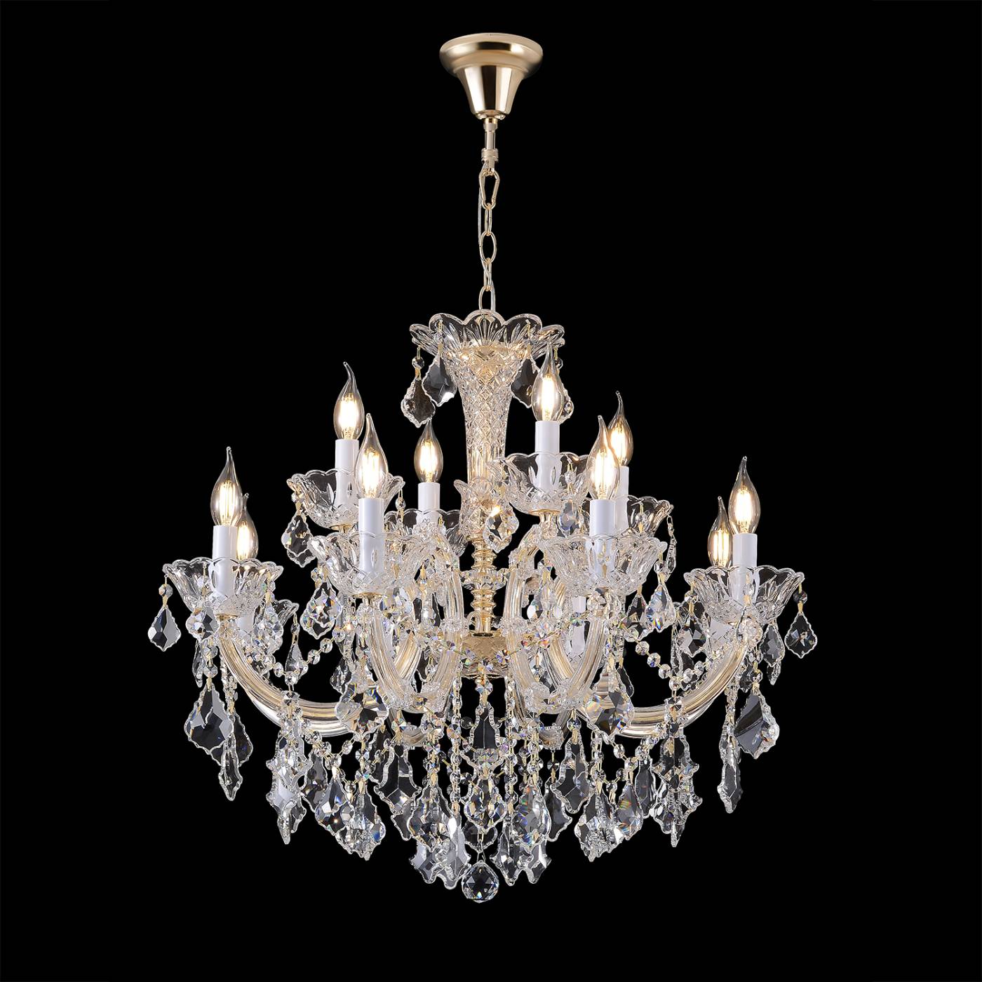 CRISTELLE SP8+4 GOLD Подвесная люстра CRISTELLE Crystal Lux CRISTELLE SP8+4 GOLD