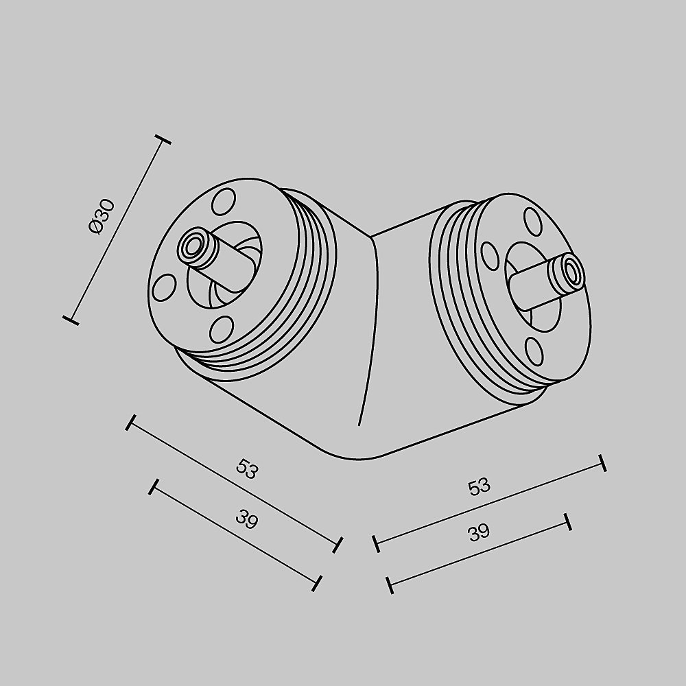 Угловой коннектор для системы Shelf без ввода питания Maytoni Accessories for system Shelf CA014CL-B
