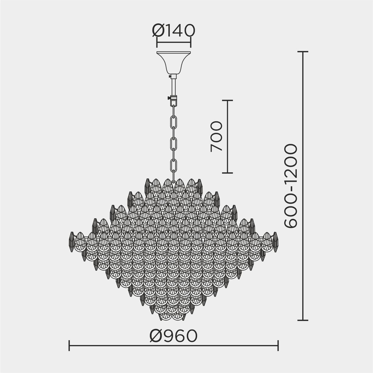 Подвесная люстра ML Modelux ML.8861.32P GD