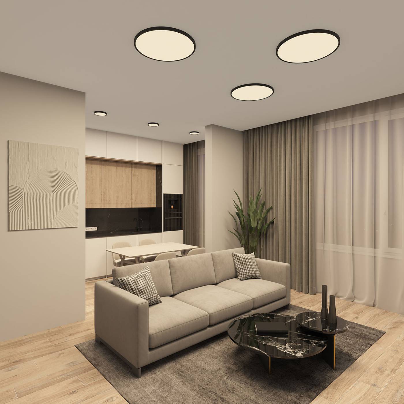 DK6524-BK Светильник потолочный Denkirs Thin DK6524-BK