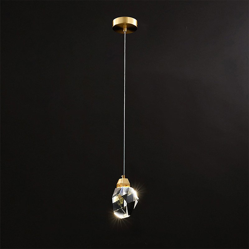 Светильник подвесной Delight Collection Crystal rock OM820083-1G (MD-020B-1 gold)
