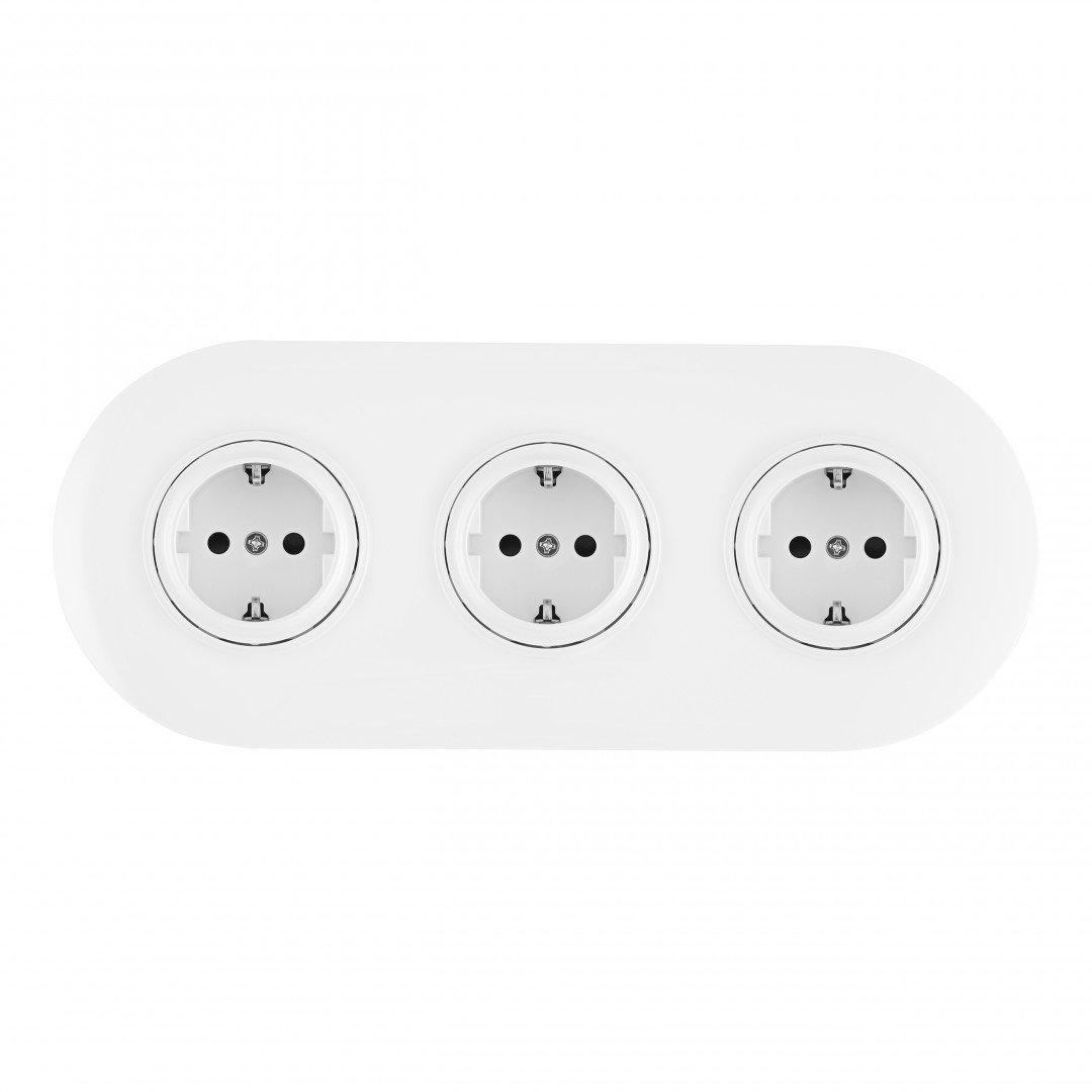 SET08-3-40-1x3 white Розетка Arte Milano Set08-3 SET08-3-40-1x3 white
