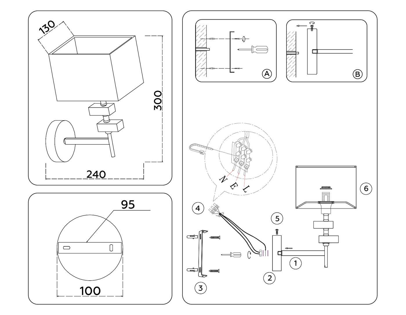Настенное бра Ambrella Classic LH71325
