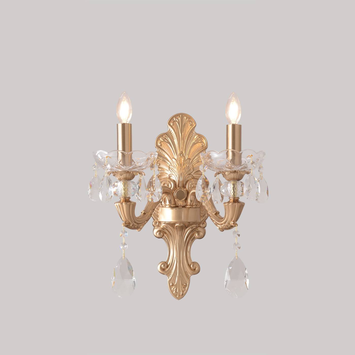 Бра Crystal Lux ELIZABETH AP2 BRASS