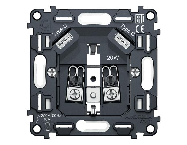 Механизм электрической розетки Ambrella Volt QUANT VM165