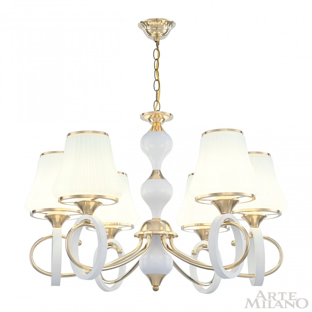 302387/6 Wh/Gd Подвесная люстра Arte Milano Florentia-2387 302387/6 Wh/Gd