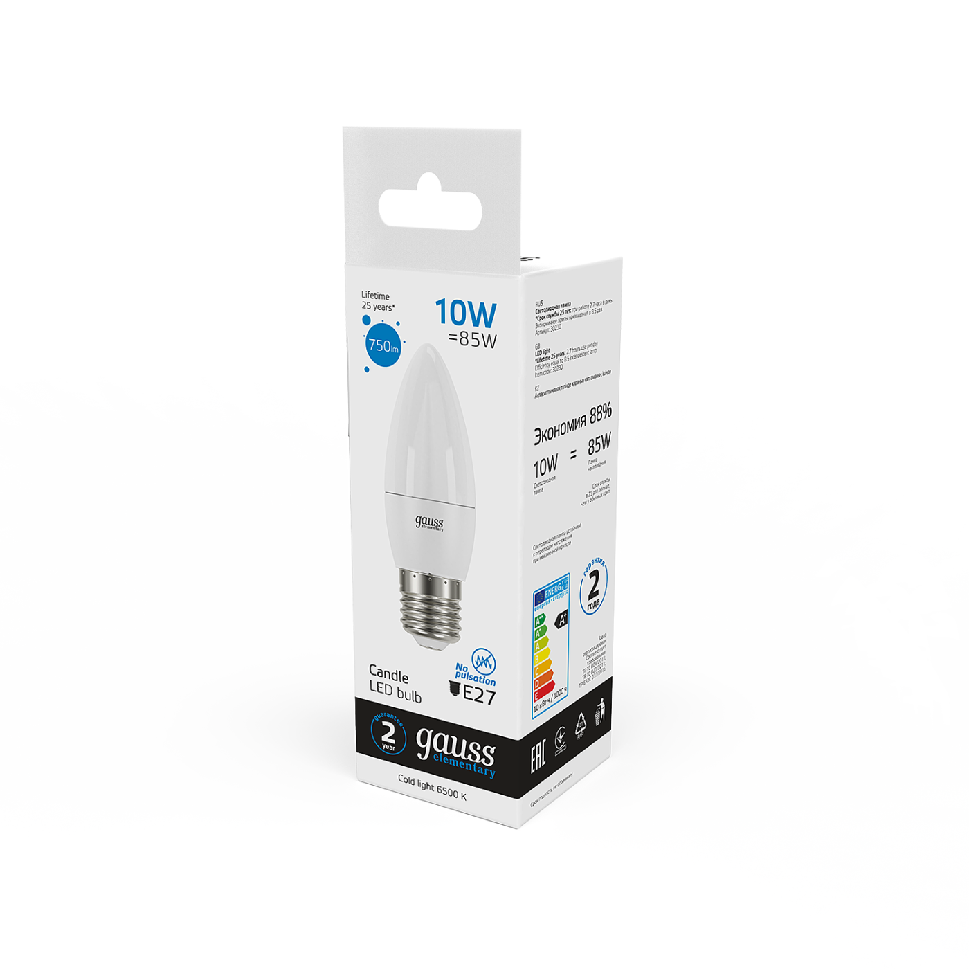 Светодиодная лампа Gauss Elementary Свеча 30230