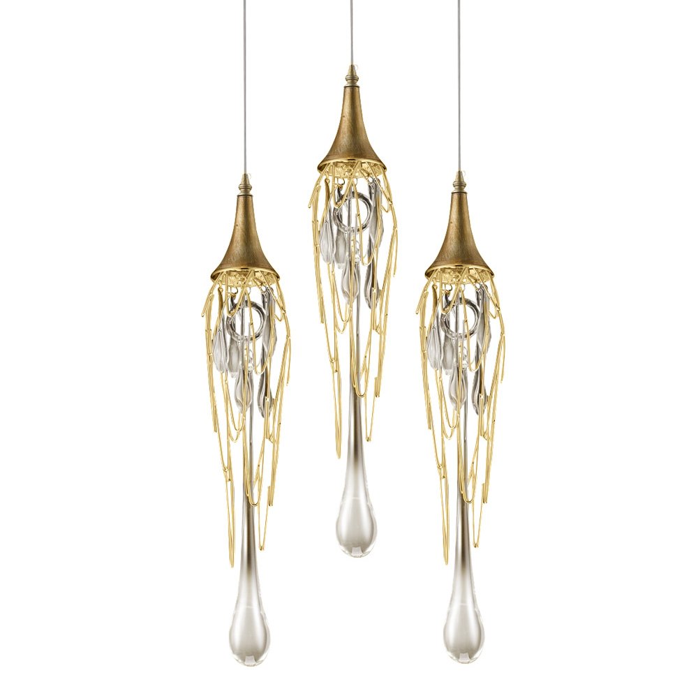 P68009L-3/R gold Светильник подвесной Delight Collection Goddess Tears P68009L-3/R gold