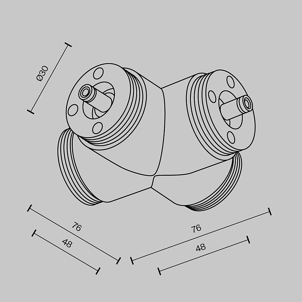 CA017TX-B Х-образный вертикальный коннектор для системы Shelf без ввода питания Maytoni Accessories for system Shelf CA017TX-B