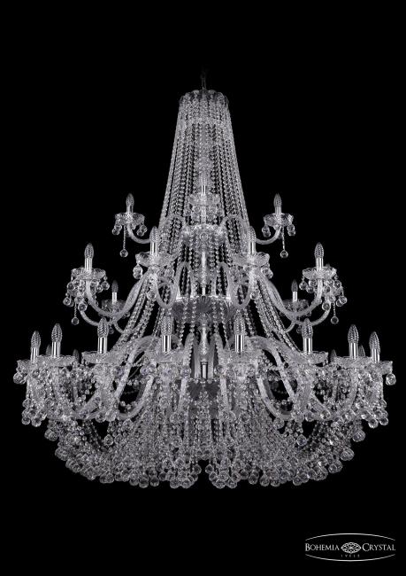 Подвесная хрустальная люстра 1409 Bohemia 1409/20+10+5/530/3d Ni
