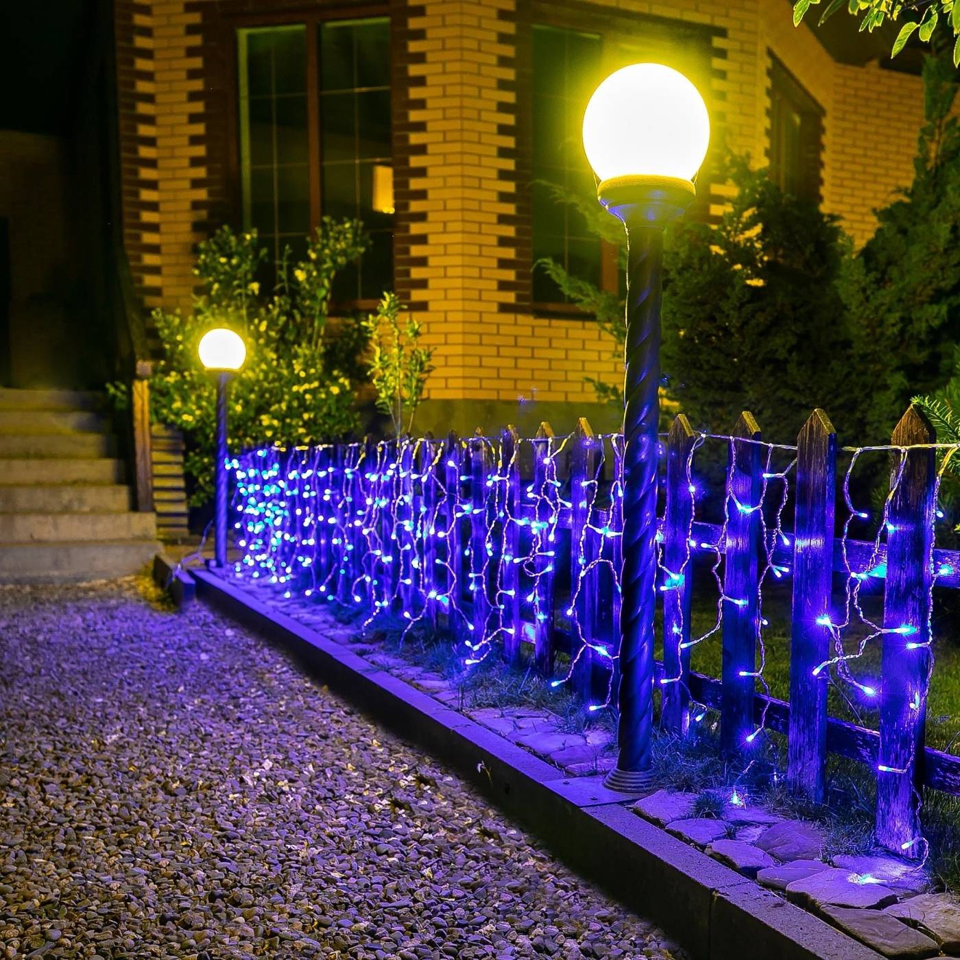 Бахрома светодиодная со статическим свечением, 6м Uniel ULD-B6007-200/STK BLUE IP44