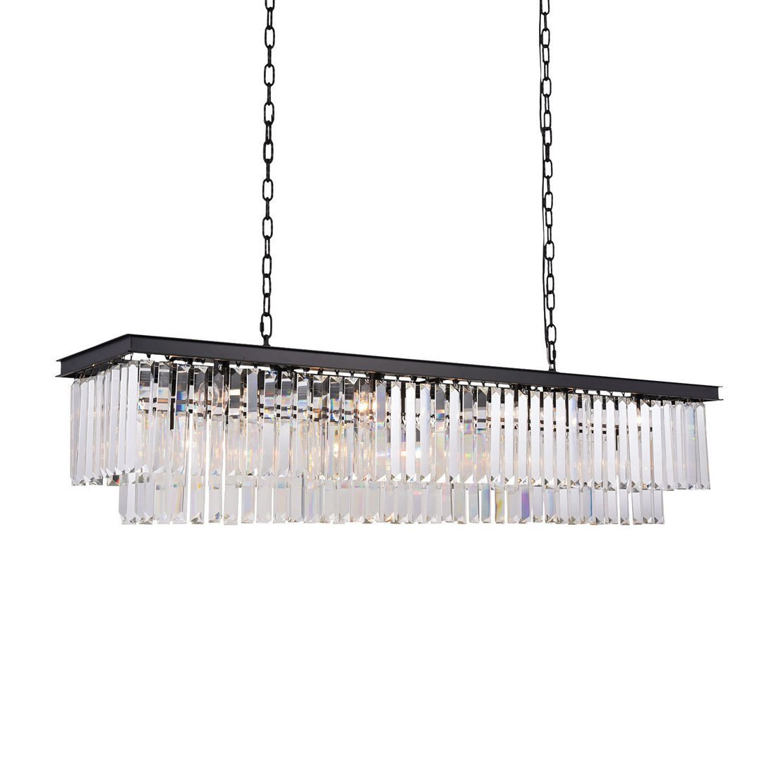 KR0387P-12C/P black/clear Подвесная люстра Delight Collection 1920s Odeon KR0387P-12C/P black/clear
