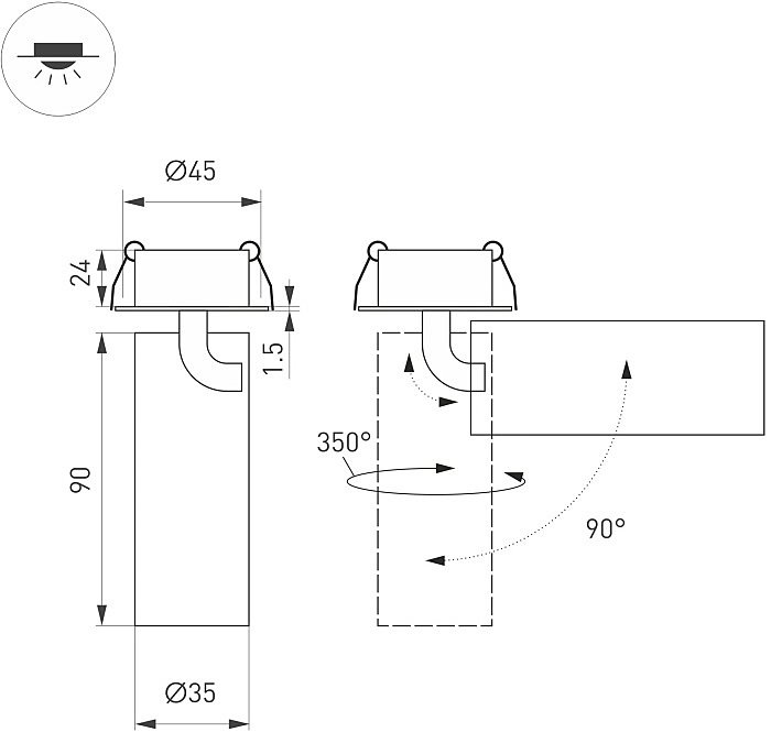 049901 Встраиваемый светильник Arlight Nuance 049901