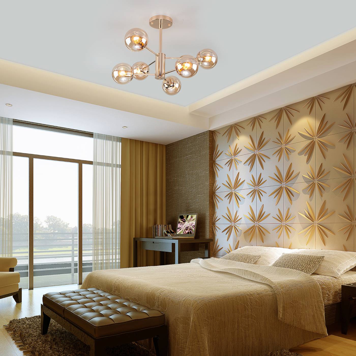 30166/6 золото Потолочная люстра Eurosvet Ascot 30166/6 золото