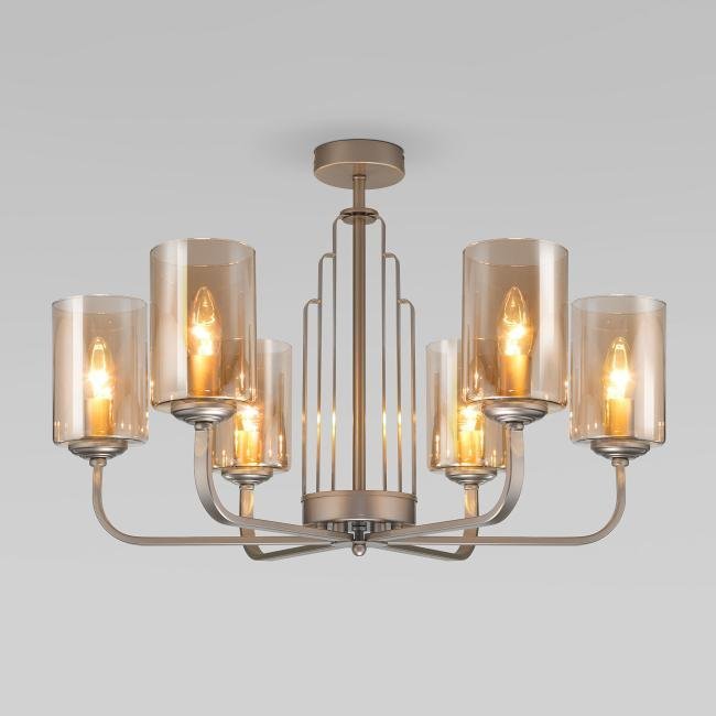 60138/6 перламутровое золото Потолочная люстра Eurosvet Defi 60138/6 перламутровое золото