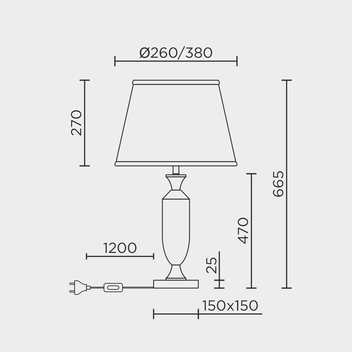 Настольная лампа ML Modelux ML.5505.01TL CR
