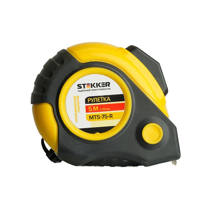 Рулетка, 5 м х 19 мм, Stekker MTS-75-R 50202