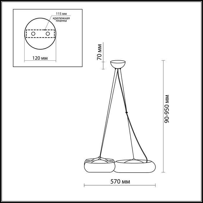 Потолочная светодиодная люстра Taron Odeon Light 2869/54LC
