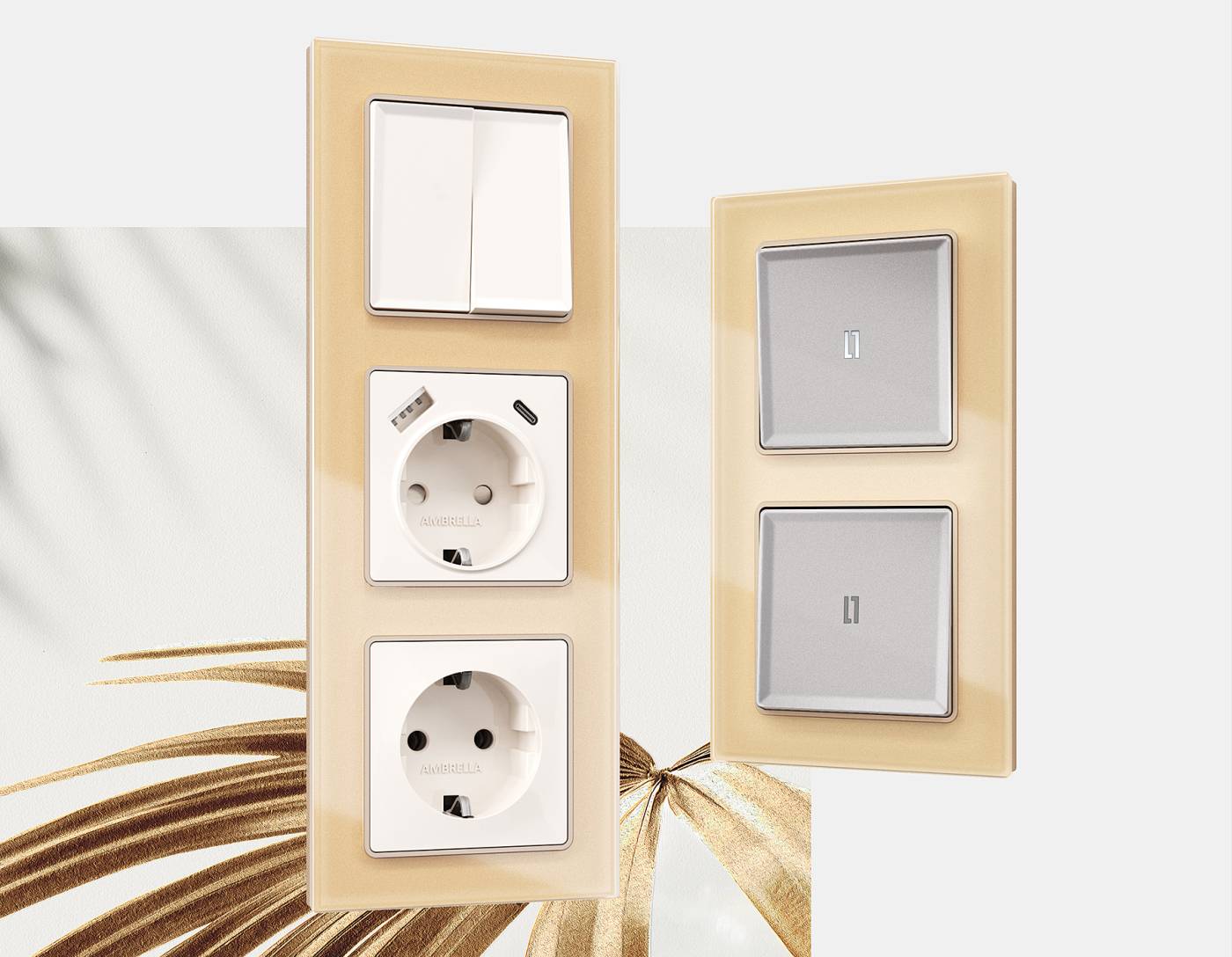 Рамка Ambrella Volt Platos Стекло органическое AF330604