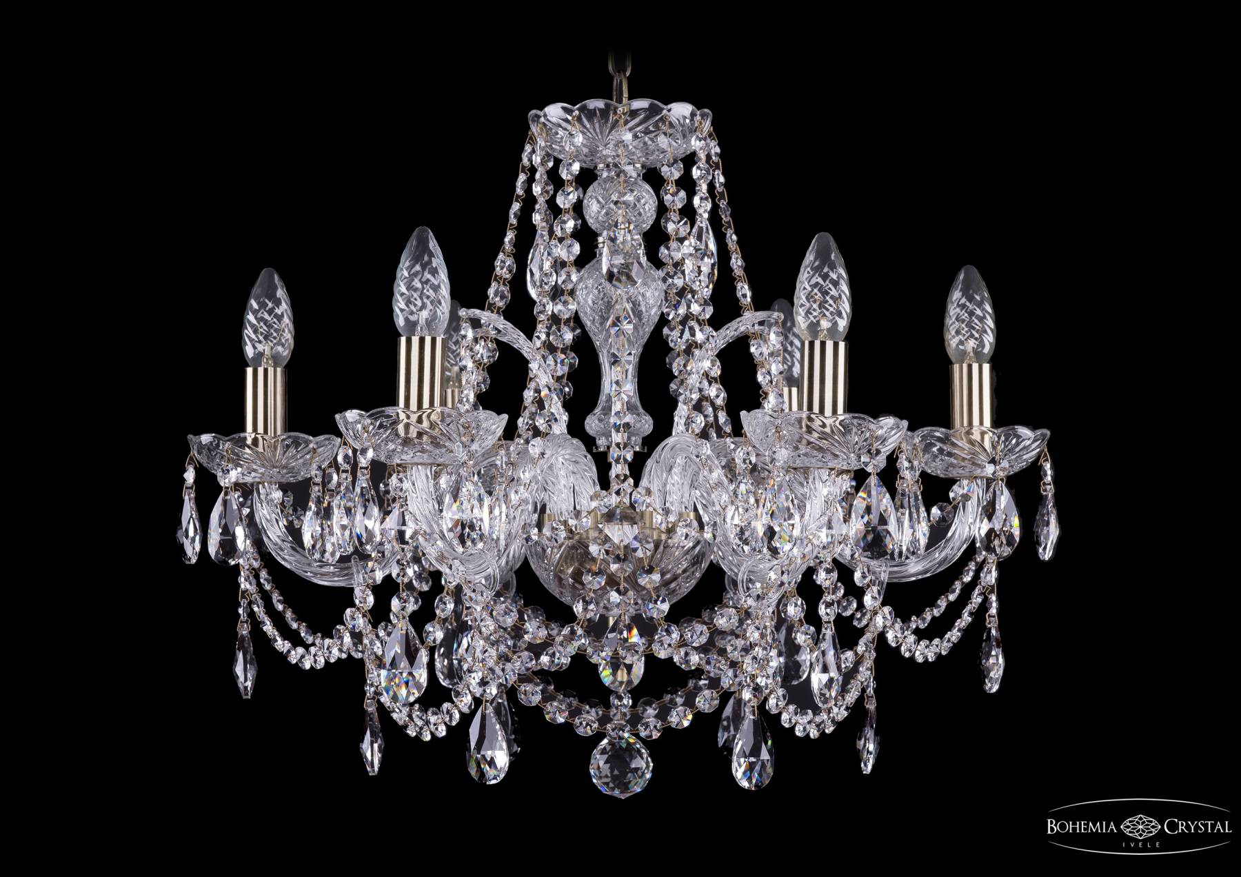 1411/6/195 Pa Подвесная хрустальная люстра 1411 Bohemia 1411/6/195 Pa