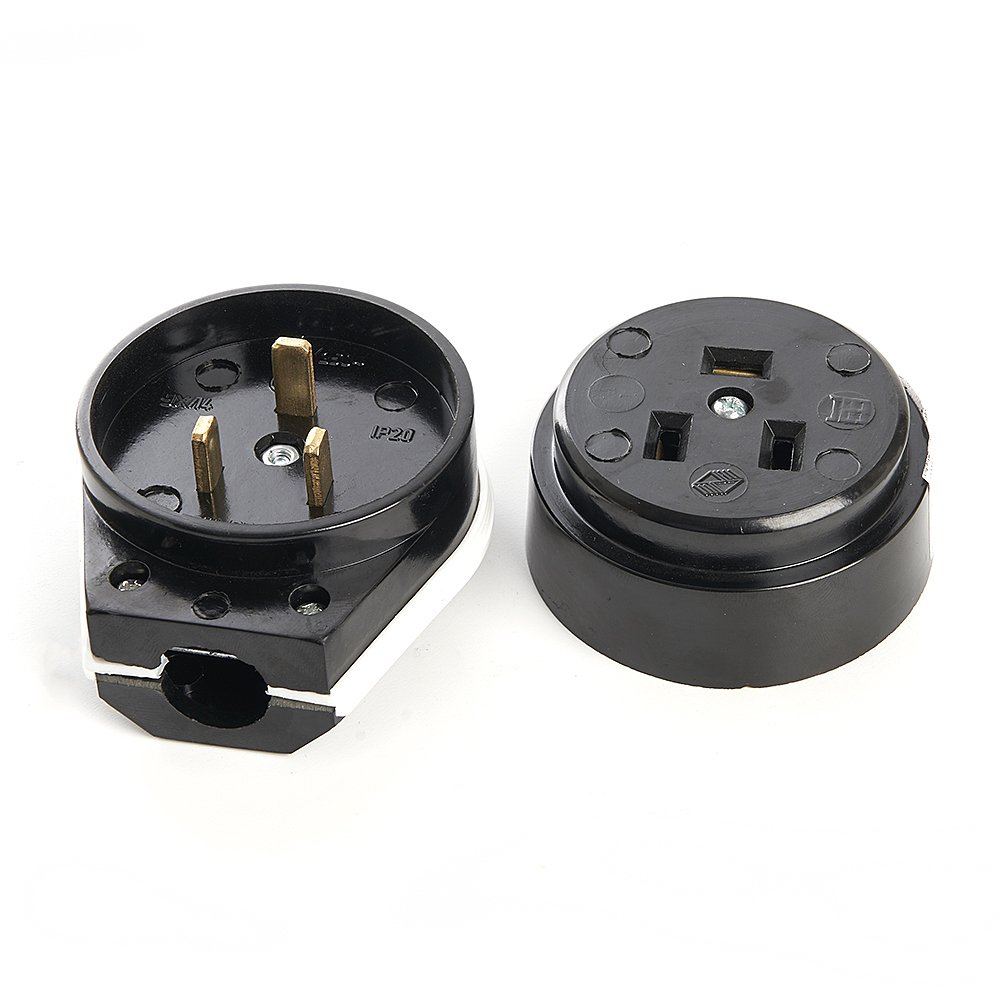 39017 Вилка с розеткой разборные для плит Stekker PPG32 39017