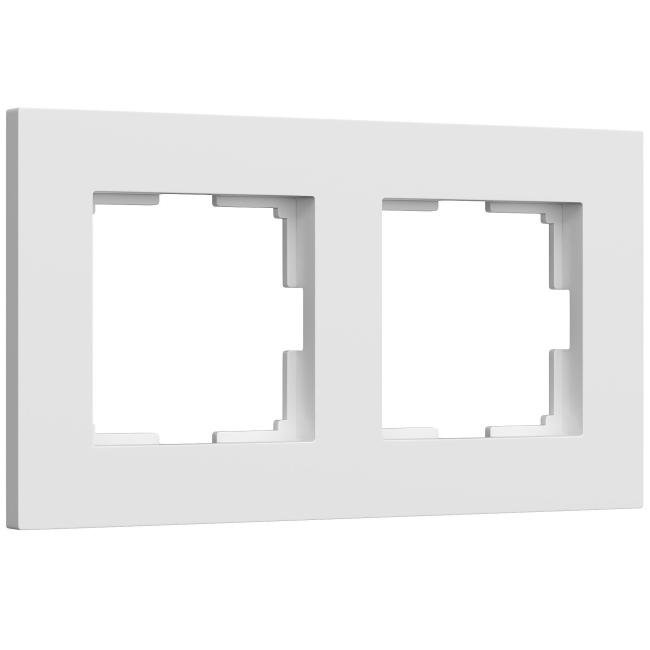 W0022961/ Рамка на 2 поста Slab (белый софт) Рамка Werkel Slab белый софт W0022961/ Рамка на 2 поста Slab (белый софт)