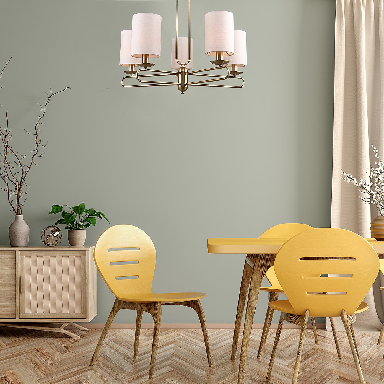 Потолочная люстра Escada Eclipse 10166/5PL Brass
