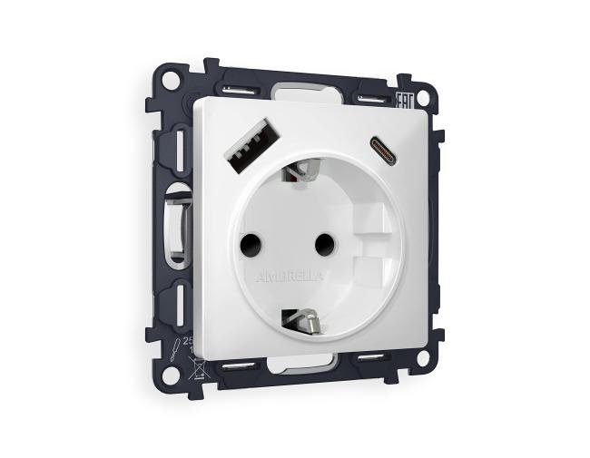 MA130010 Розетка Ambrella Volt ALFA MA130010